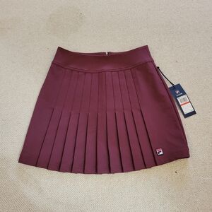 Fila Women's Burgundy Pleated Skirt